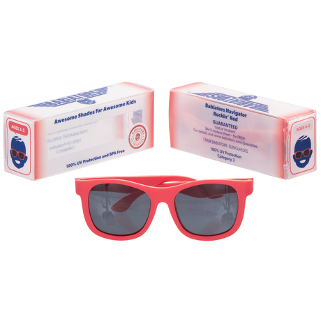 Okulary przeciwsłoneczne dla dzieci Babiators Original Navigator Rockin Red 0-2