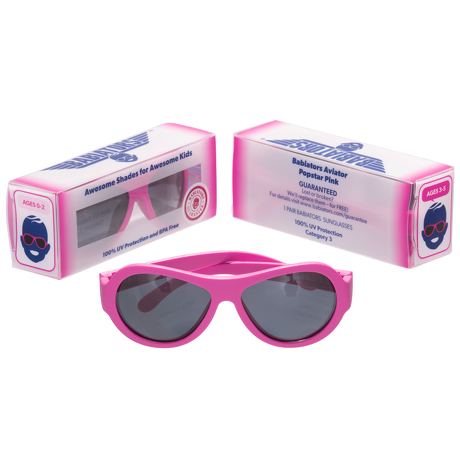 Okulary przeciwsłoneczne dla dzieci Babiators Original Aviator Popstar Pink 0-2