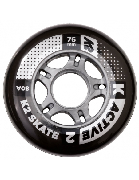 Zestaw 4 kół K2 76mm 80A