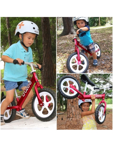 Rowerek biegowy Cruzee 12 czerwony białe koła