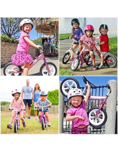 Rowerek biegowy Cruzee 12 różowy białe koła