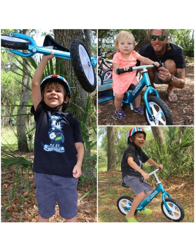 Rowerek biegowy Cruzee 12 niebieski czarne koła