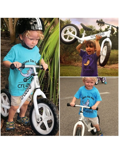 Rowerek biegowy Cruzee 12 biały czarne koła