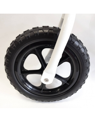 Rowerek biegowy Cruzee 12 biały czarne koła