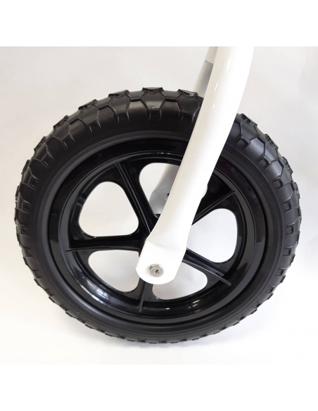 Rowerek biegowy Cruzee 12 SAFE biały czarne koła