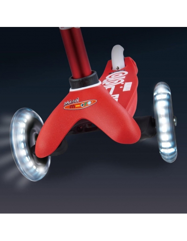 Hulajnoga Mini Micro Deluxe LED Red (świecące koła)