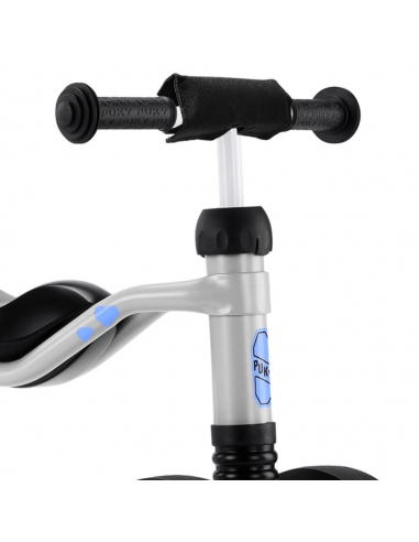 Jeździk rowerek czterokołowy Puky Wutsch jasnoszary z naklejkami i osłoną kierownicy