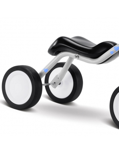 Jeździk rowerek czterokołowy Puky Wutsch jasnoszary z naklejkami i osłoną kierownicy