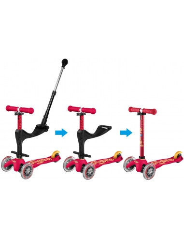 Hulajnoga i Jeździk Mini Micro Deluxe Plus 3w1 Ruby Red