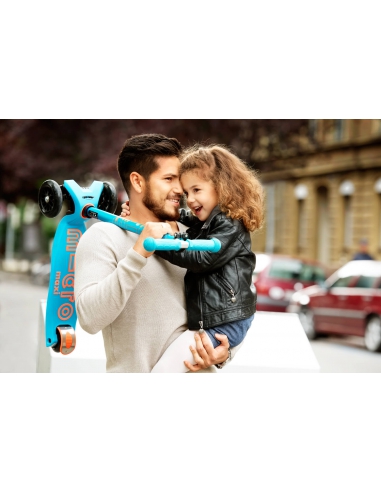 Hulajnoga Maxi Micro Deluxe Caribbean Blue LED