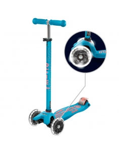 Hulajnoga Maxi Micro Deluxe Aqua LED