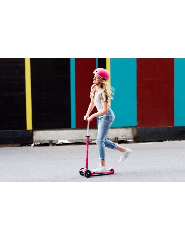 Hulajnoga Maxi Micro Deluxe Pink LED