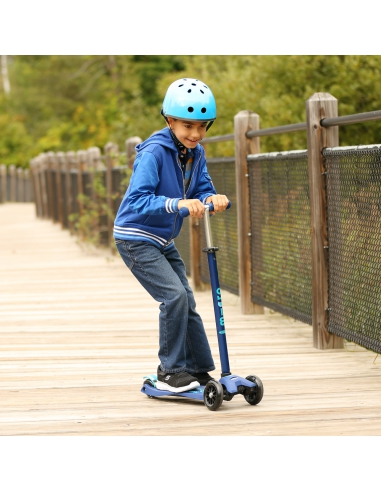 Hulajnoga Maxi Micro Deluxe Navy Blue LED