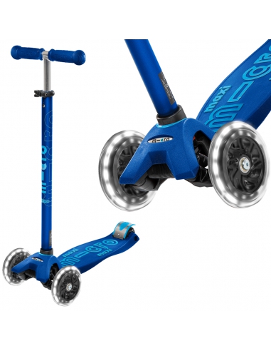 Hulajnoga Maxi Micro Deluxe Navy Blue LED