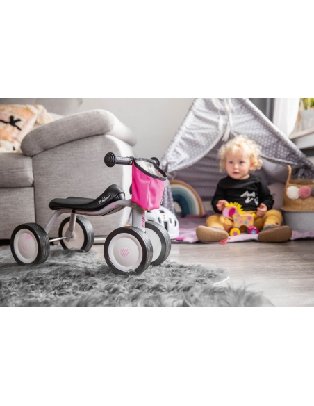 Jeździk rowerek czterokołowy Puky Pukylino jasnoszary z naklejkami