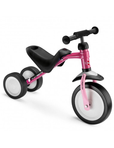 Jeździk rowerek trójkołowy PUKYmoto jagodowy z osłoną kierownicy