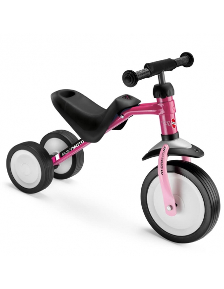 Jeździk rowerek trójkołowy PUKYmoto jagodowy z osłoną kierownicy