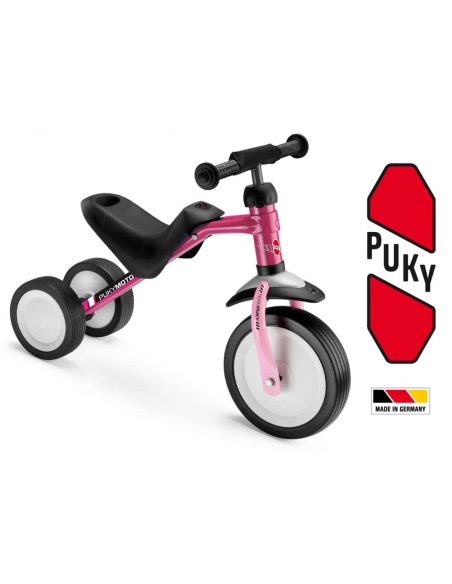 Jeździk rowerek trójkołowy PUKYmoto jagodowy z osłoną kierownicy