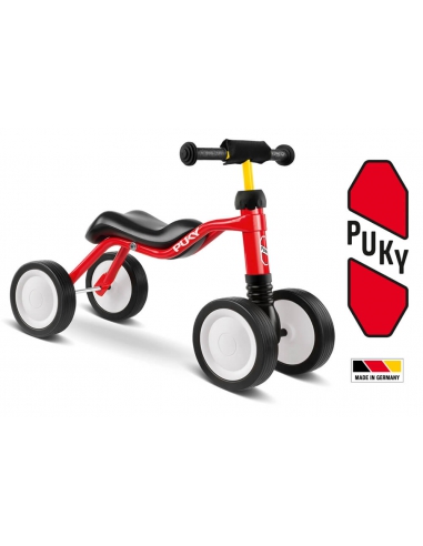 Jeździk rowerek czterokołowy Puky Wutsch czerwony z osłoną kierownicy