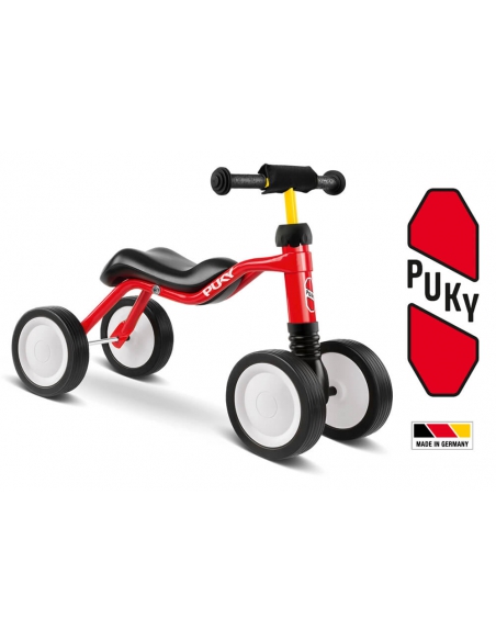 Jeździk rowerek czterokołowy Puky Wutsch czerwony z osłoną kierownicy