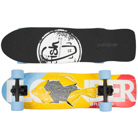 Deskorolka Cruiser Fish Skateboards Flounder/Black/Blue