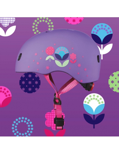 Kask dziecięcy Micro Floral Purple