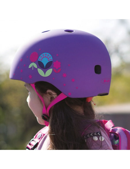 Kask dziecięcy Micro Floral Purple