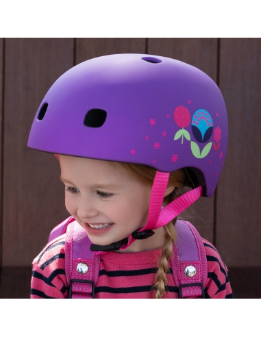 Kask dziecięcy Micro Floral Purple