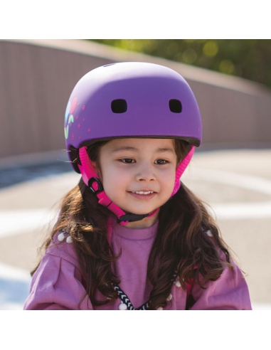 Kask dziecięcy Micro Floral Purple