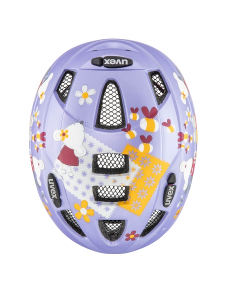 Kask dziecięcy Uvex Kid 2 CC Lilac Mouse Mat