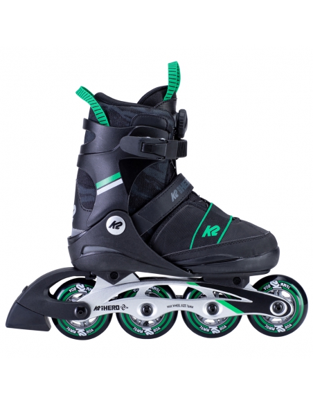 Rolki dziecięce K2 SK8 Hero BOA Alu Black/Green