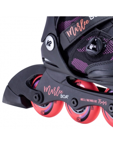Rolki dziecięce K2 Marlee BOA Black/Purple/Coral