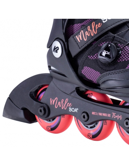 Rolki dziecięce K2 Marlee BOA Black/Purple/Coral