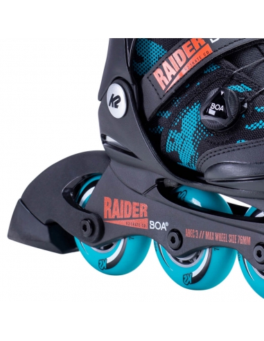 Rolki dziecięce K2 Raider BOA Black/Turquoise