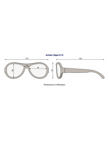 Okulary przeciwsłoneczne dla dzieci Babiators Original Aviator Sea Spray 3-5