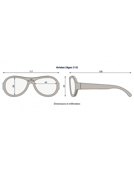 Okulary przeciwsłoneczne dla dzieci Babiators Original Aviator Sea Spray 0-2