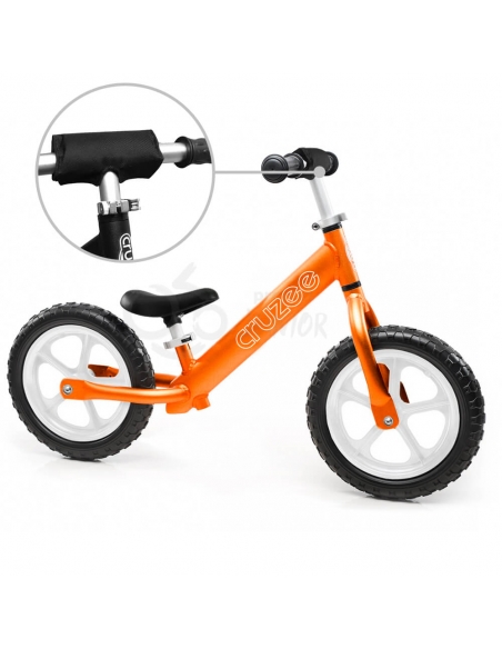 Rowerek biegowy Cruzee 12 SAFE pomarańczowy białe koła