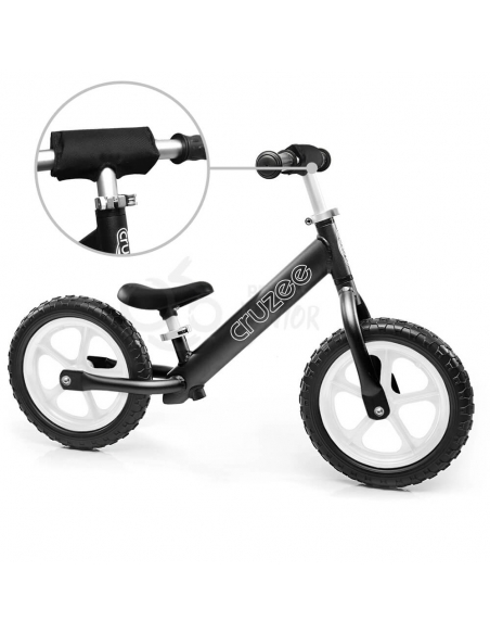 Rowerek biegowy Cruzee 12 SAFE czarny białe koła