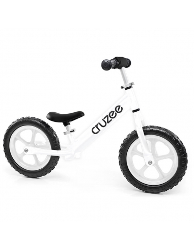 Rowerek biegowy Cruzee 12 SAFE biały białe koła