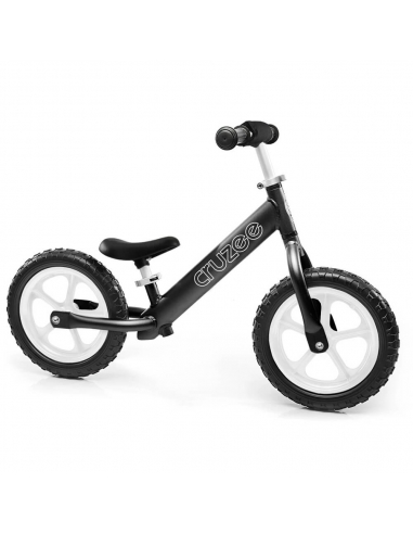 Rowerek biegowy Cruzee 12 SAFE czarny białe koła