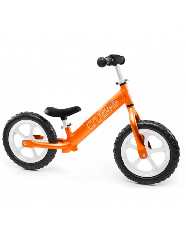 Rowerek biegowy Cruzee 12 SAFE pomarańczowy białe koła