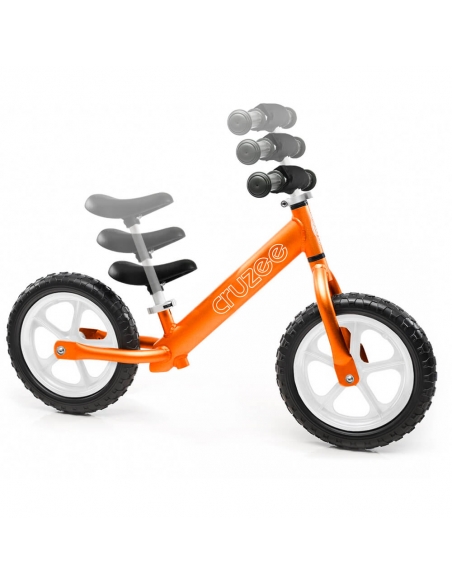 Rowerek biegowy Cruzee 12 SAFE pomarańczowy białe koła