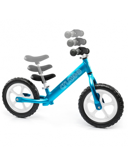 Rowerek biegowy Cruzee 12 SAFE niebieski białe koła
