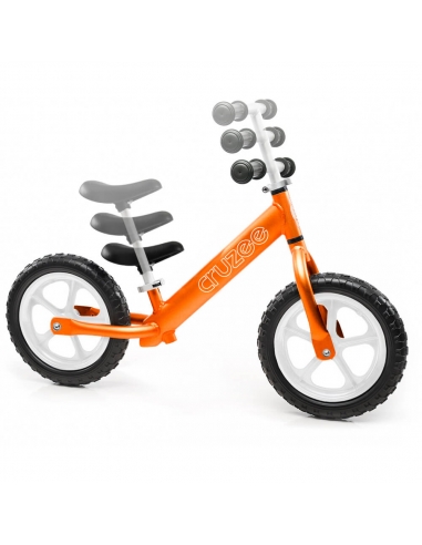 Rowerek biegowy Cruzee 12 pomarańczowy białe koła