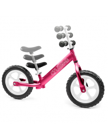Rowerek biegowy Cruzee 12 różowy białe koła