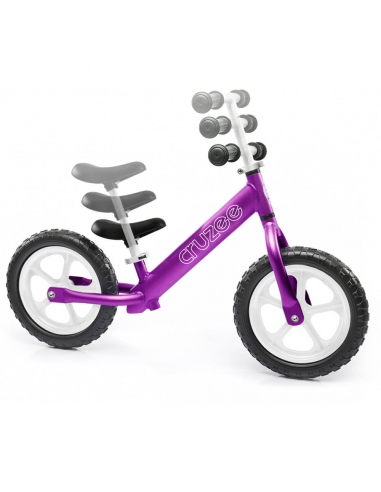 Rowerek biegowy Cruzee 12 fioletowy białe koła