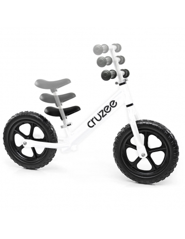 Rowerek biegowy Cruzee 12 biały czarne koła
