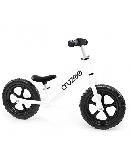 Rowerek biegowy Cruzee 12 SAFE biały czarne koła