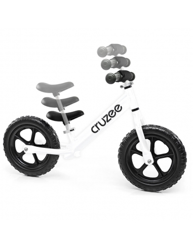 Rowerek biegowy Cruzee 12 SAFE biały czarne koła