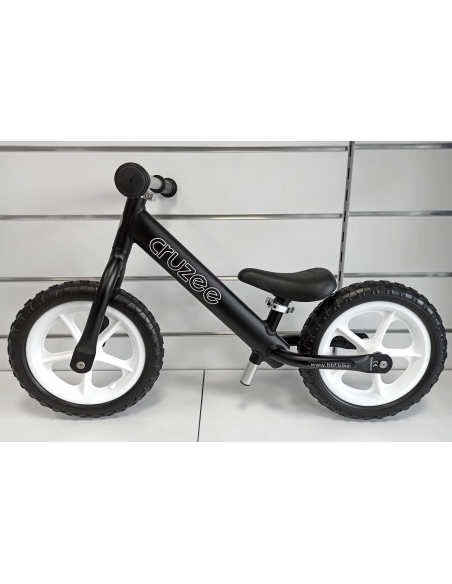 Rowerek biegowy Cruzee 12 SAFE czarny białe koła